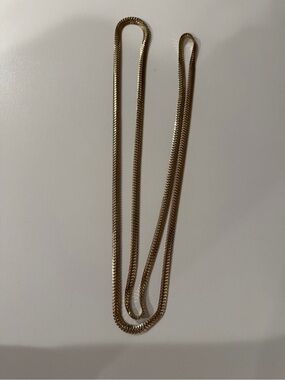 Gold-Tone Women's Herringbone Chain Necklace - Unbranded